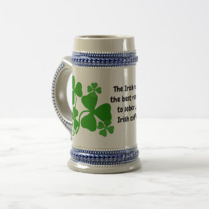 Kleines Mittel, irischer Kaffee, Kleeblatt, Klee Bierglas