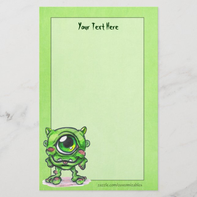 Kleines Monster-Briefpapier Briefpapier (Vorderseite)