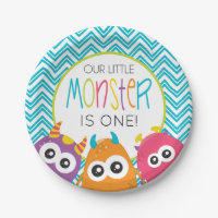 Kleines Monster Erste Geburtstagsparty Teller