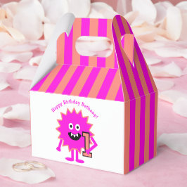 Kleines Monster Girl Niedlich 1. Geburtstag Pink S Geschenkschachtel
