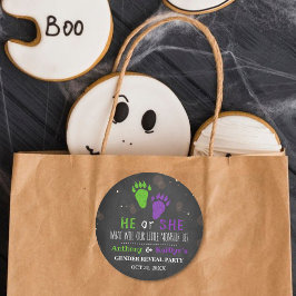 Kleines Monster Halloween-Party Runder Aufkleber