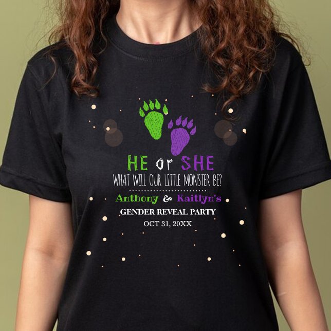 Kleines Monster Halloween-Party Tri-Blend Shirt (Von Creator hochgeladen)