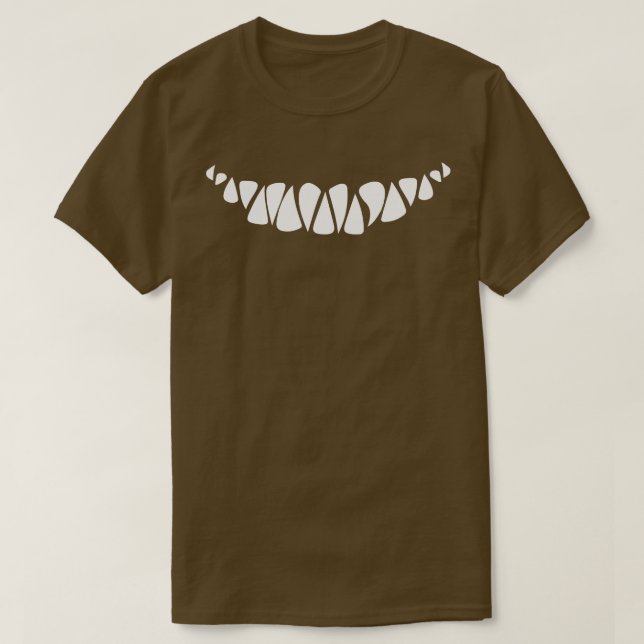 Kleines Monster Mouth Teeth lustige Gesichtsmaske  T-Shirt (Design vorne)