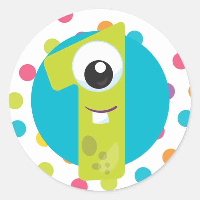 Kleines Monster ONE Aufkleber (Vorderseite)