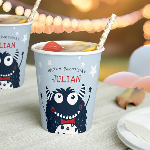 Kleines Monster Personalisiert Kindergeburtstag Pa Pappbecher