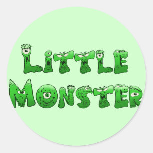 Kleines Monster Runder Aufkleber