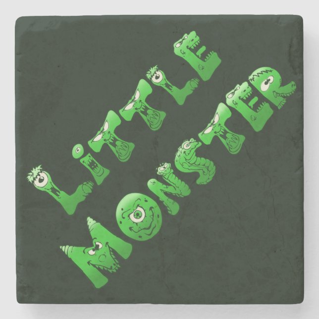 Kleines Monster Steinuntersetzer (Vorderseite)