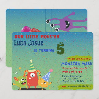 Kleines Monster zum Geburtstag Einladung