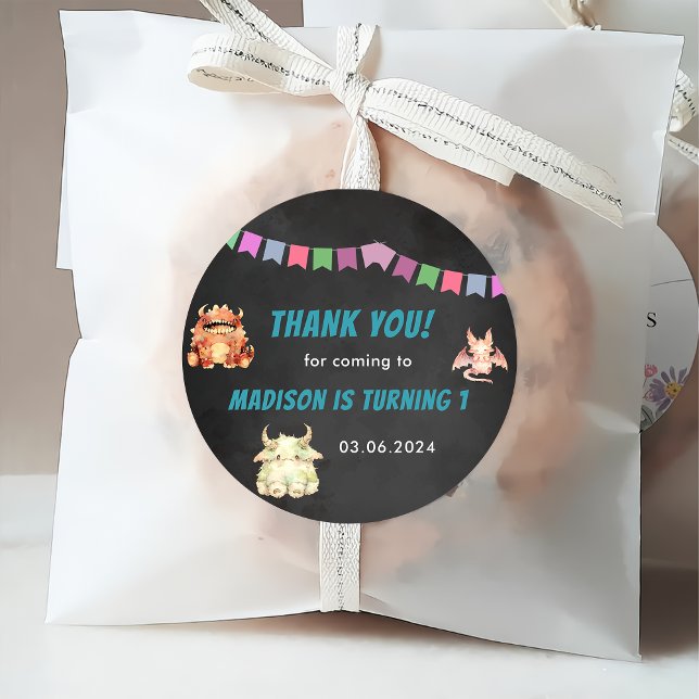 Kleines Monster zum Geburtstag Geschenkanhänger (Von Creator hochgeladen)