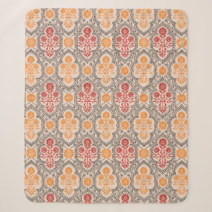 KLEINES MUGHAL-BLUMENMUSTER DESIGN HINTERGRUND KUN SHERPADECKE