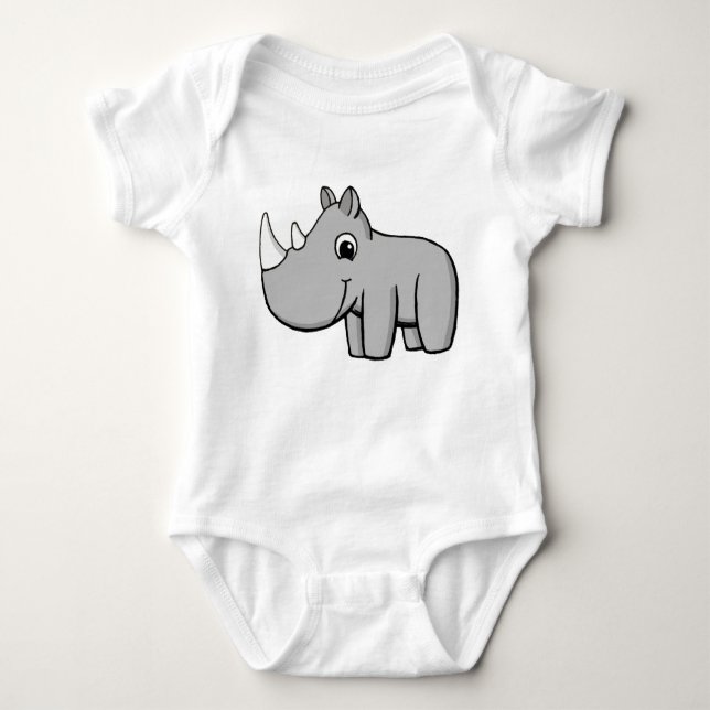 Kleines Nashorn Baby Strampler (Vorderseite)