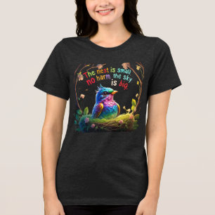 Kleines Nest, große Träume - Inspirierend Natur Ku Tri-Blend Shirt