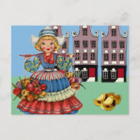 Kleines niederländisches Mädchen in Nationalkostüm