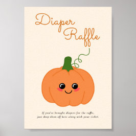 Kleines Niedliches Pumpkin Diaper Raffle Table Sig Poster
