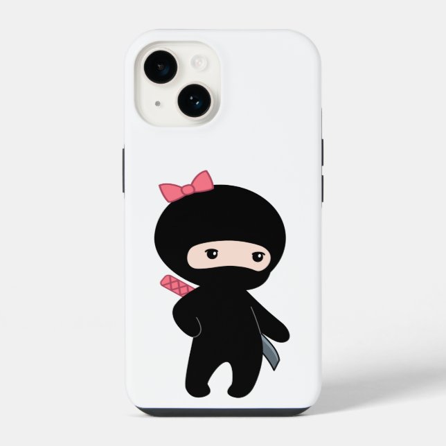 Kleines Ninjamädchen iPhone Hülle (Rückseite)