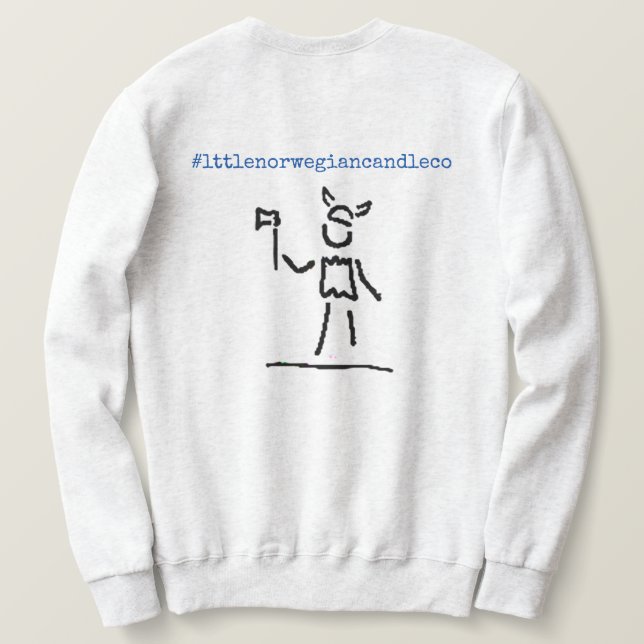 Kleines norwegisches Süßwarenunternehmen Sweatshirt (Design Rückseite)