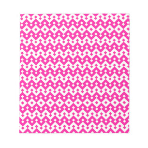 Kleines Notepad oder Jotter, Candy Pink Geometric Notizblock