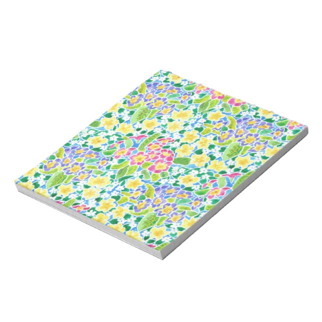 Kleines Notepad oder Jotter, Hübsches Primroses-Mu Notizblock (Rotiert)
