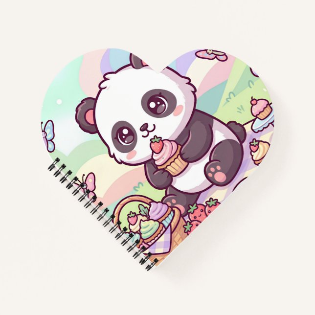 Kleines Panda-Picknick Notizbuch (Vorderseite)