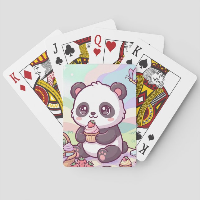 Kleines Panda-Picknick Spielkarten (Rückseite)