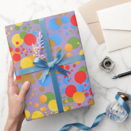 Kleines Party Monster und Konfetti Geburtstagspart Geschenkpapier