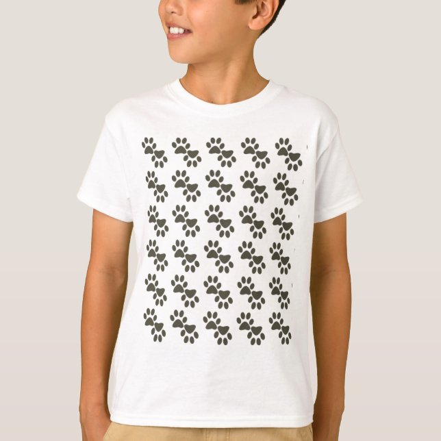 Kleines Pawprints T-Shirt (Vorderseite)