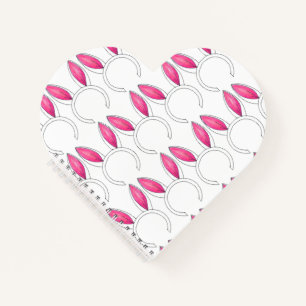 Kleines Personalisiertes Baby Dusche Pink Ohr Notizbuch