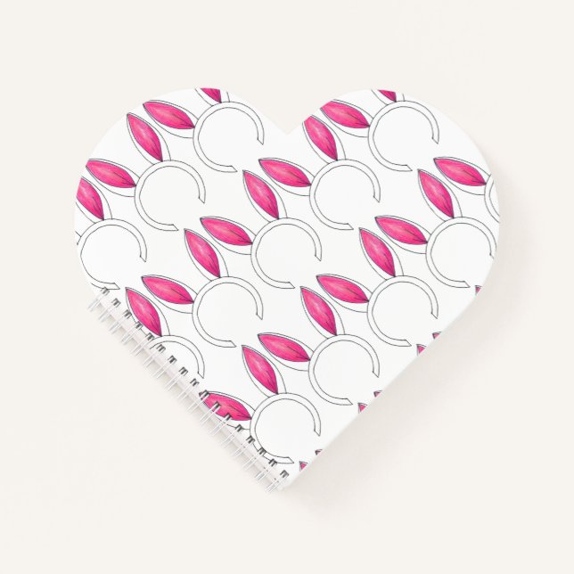 Kleines Personalisiertes Baby Dusche Pink Ohr Notizbuch (Vorderseite)