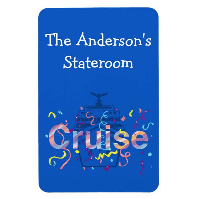Kleines Personalisiertes Cruise Stateroom Magnet (Vertikal)