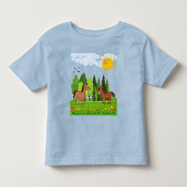 Kleines Pferdedesign für Kinder Kleinkind T-shirt (Vorderseite)