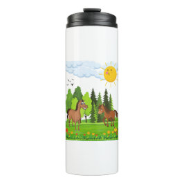 Kleines Pferdedesign für Kinder Thermosbecher