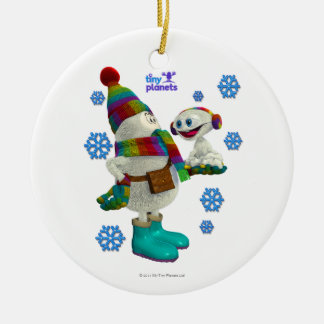 Kleines Planeten-Schnee-Problem Keramikornament