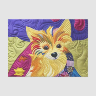 Kleines Pom Puppy-Quilt wie Design Seidenpapier