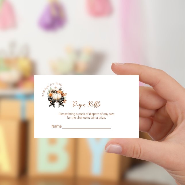 Kleines Pumpkin Baby Duwer Winkler Raffle Ticket Begleitkarte (Von Creator hochgeladen)