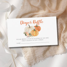 Kleines Pumpkin Baby Duwer Winkler Raffle Ticket