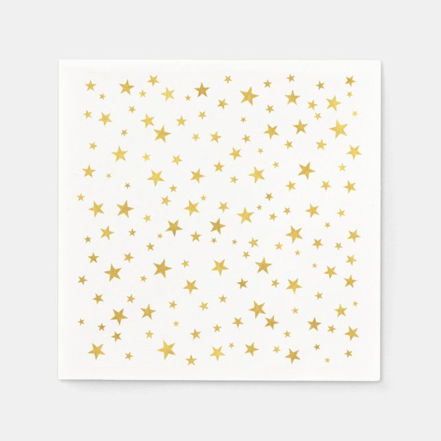 Kleines Random Gold Stars Muster Serviette (Vorderseite)