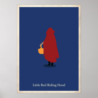 Kleines Red Riding Hood Minimalistisches Poster