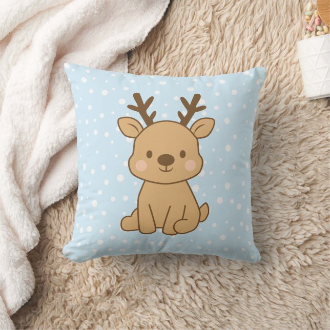 Kleines Rentier Kissen (Decke)