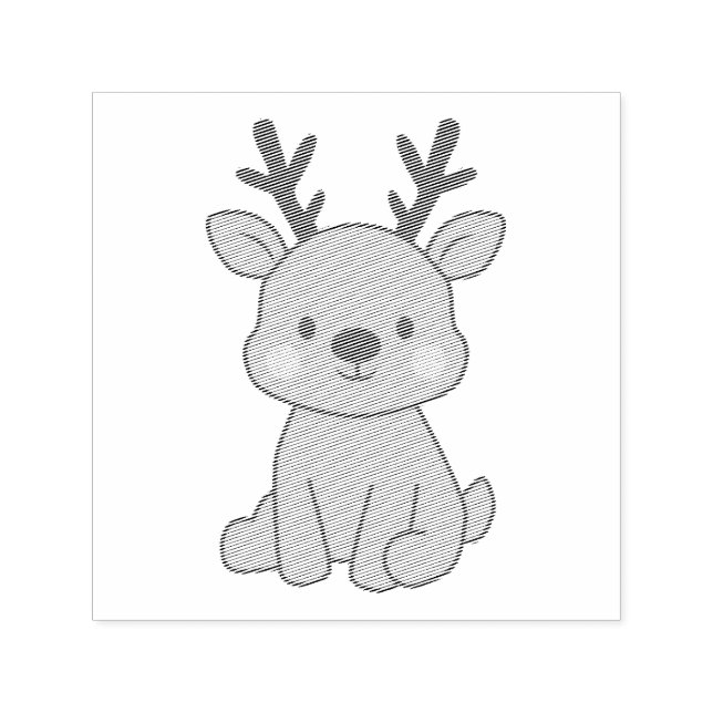 Kleines Rentier Permastempel (Design)