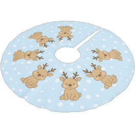 Kleines Rentier Polyester Weihnachtsbaumdecke