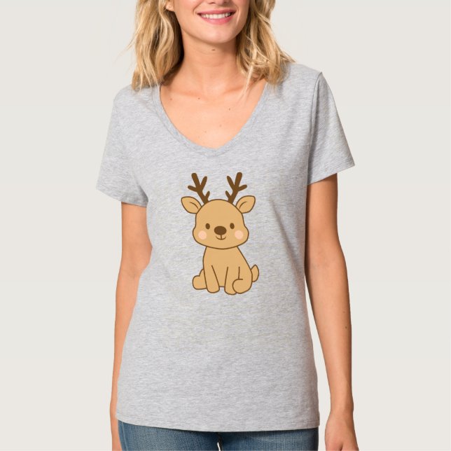 Kleines Rentier T-Shirt (Vorderseite)