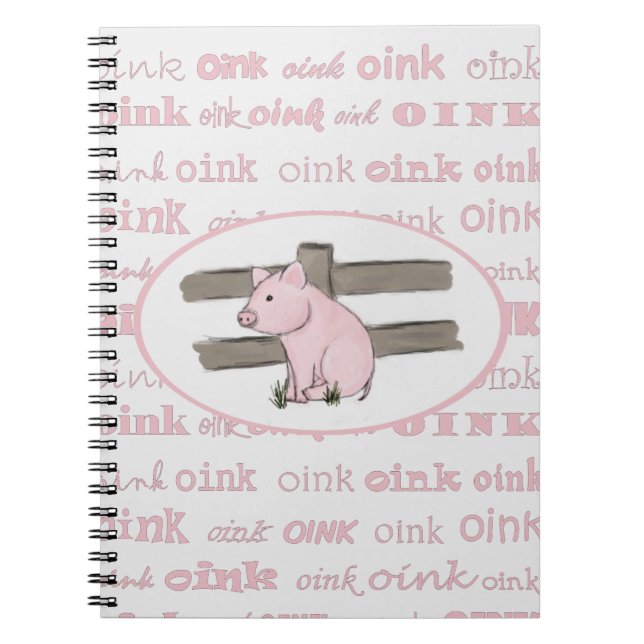 Kleines rosa Ferkel-Notizbuch Notizblock (Vorderseite)