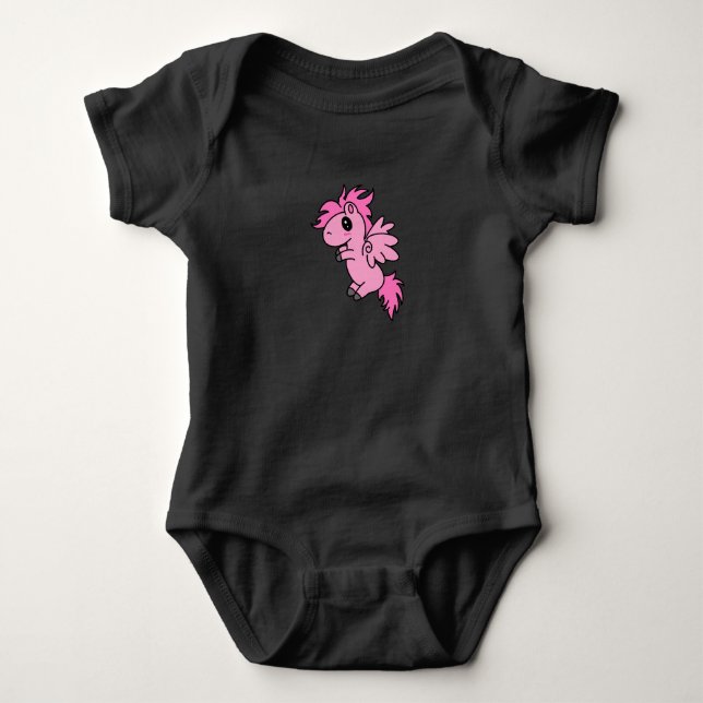 Kleines Rosa Pegasus Baby Top (Vorderseite)