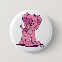 Kleines Rosa-Puppy-Abzeichen Button