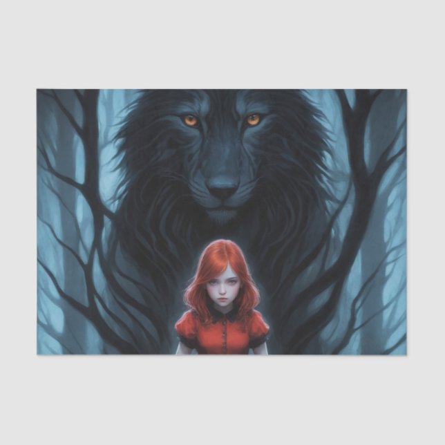 Kleines Rot und Wolf-Dekoupage Seidenpapier (Vorderseite)