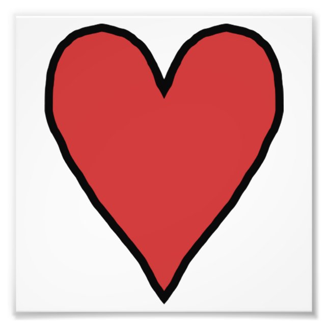 Kleines Rotes Herz der Liebe 10 Fotodruck (Vorne)