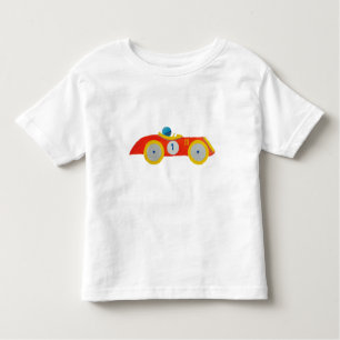 Kleines rotes Roadster-Rennwagen-Kinder1. Kleinkind T-shirt