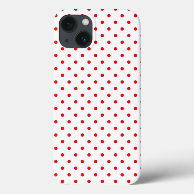 Kleines rotes Tupfenmuster Case-Mate iPhone Hülle (Rückseite)