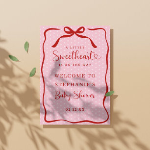 Kleines Schatz-Baby-Party Begrüßungsschild Poster
