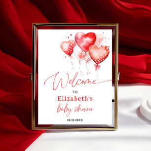 Kleines Schatz-Valentins-Baby-Dusch-Empfang Poster